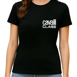 Cavalli Class - Women's Solid Cotton T Shirt | Fit Comfortable | Round Neck | Half Sleeve - Regular Fit